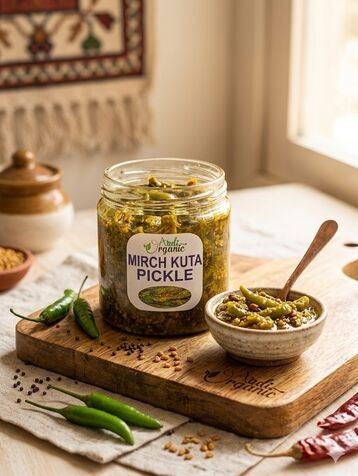 Aadi Organic Mirch kuta Pickle 400gm