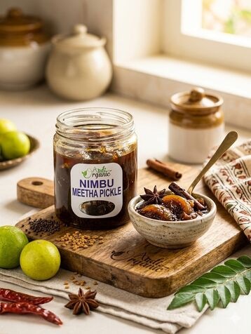 Aadi Organic Nimbu Meetha Pickle 400 gm