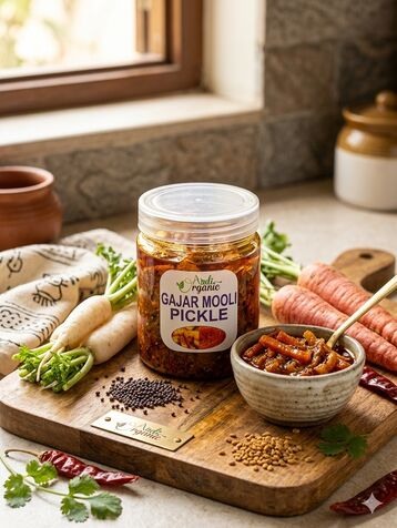 Aadi Organic Gajar Mooli Pickle 400 gm